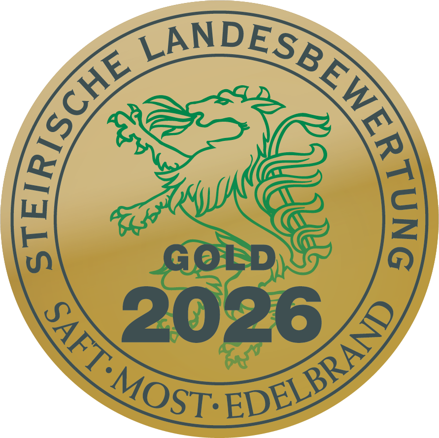 Steirische Landesbewertung Saft Most Edelbrand GOLD 2026